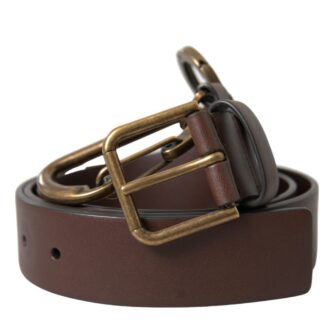 Dolce & Gabbana Elegant Calf Leather Belt with Metal Buckle Closure