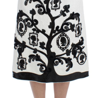 Dolce & Gabbana Elegant Floral Brocade High-Waist Skirt