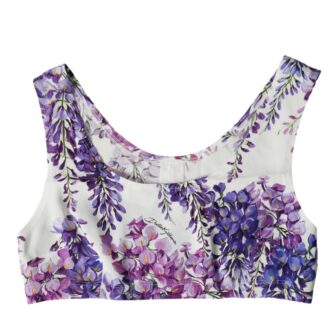 Dolce & Gabbana Elegant Floral Cropped Top