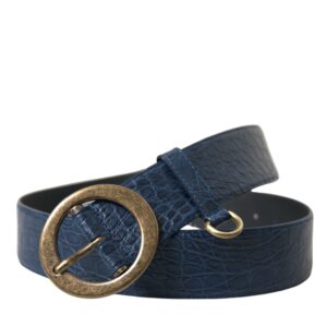 Dolce & Gabbana Elegant Italian Leather Belt with Metal Buckle