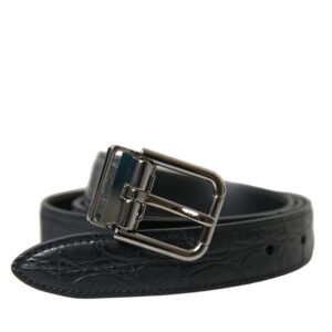 Dolce & Gabbana Elegant Leather Belt with Metal Buckle