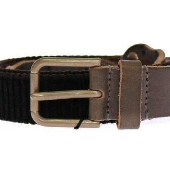 Dolce & Gabbana Elegant Leather-Cotton Fusion Men's Belt