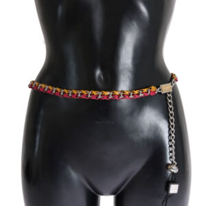 Dolce & Gabbana Elegant Multicolor Crystal-Embellished Belt