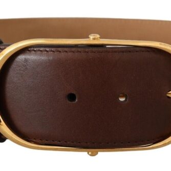 Dolce & Gabbana Elegant Oval Buckle Leather Belt