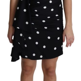 Dolce & Gabbana Elegant Polka Dot Silk Charmeuse Dress