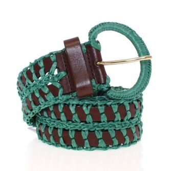 Dolce & Gabbana Enchanting Corset-Style Woven Raffia Belt