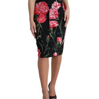 Dolce & Gabbana Floral High Waist Pencil Skirt