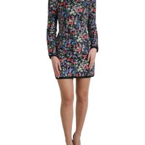 Dolce & Gabbana Floral Sheath Mini Dress Elegance