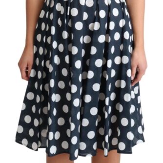 Dolce & Gabbana Polka Dotted A-Line Sleeveless Dress