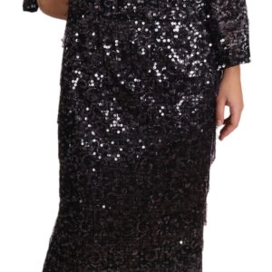 Dolce & Gabbana Sequined Shift Midi Dress - Timeless Elegance