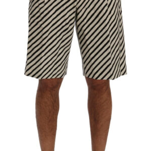 Dolce & Gabbana Striped Hemp Casual Shorts