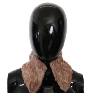 Elegant Beige Lambskin Scarf for Women