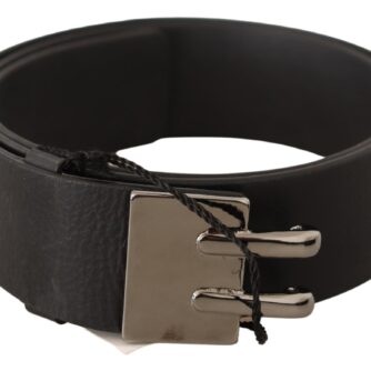 Elegant Black Leather Fashion Belt