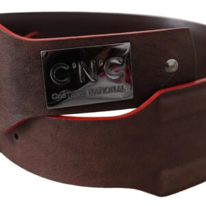 Elegant Dark Brown Leather Fashion Belt