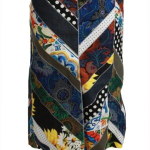 Elegant Geometric Print High-Waist Skirt