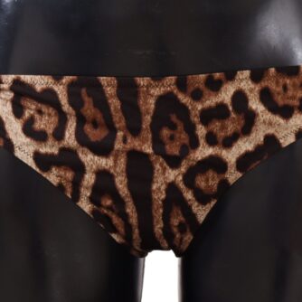 Elegant Leopard Print Bikini Bottom