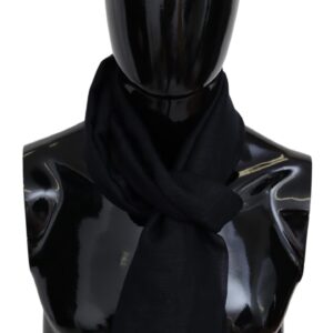 Elegant Unisex Wool Scarf with Fringes and Logo