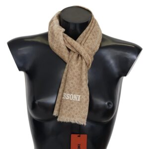 Elegant Wool Scarf with Signature Design