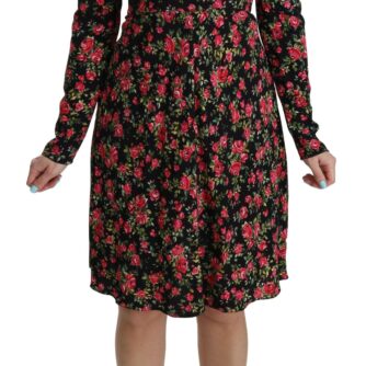 Floral A-Line Viscose Knee Length Dress