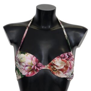 Floral Elegance Elastic Bikini Top