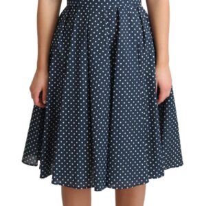 Polka Dot Sleeveless A-Line Dress