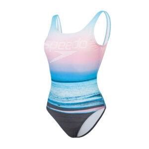 Speedo Placement Uback 1 Piece Badedragt Dame 36