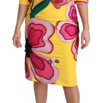 Sunshine Bloom Sheath Knee-Length Dress