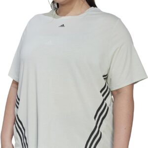 Adidas Train Icons 3stripes Tshirt (plus Size) Dame 2xl Grøn