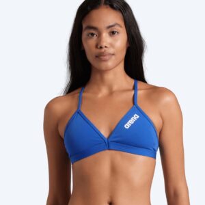 Arena bikini overdel til damer - Solid Tie Back - Blå - Bikini til damer - Top