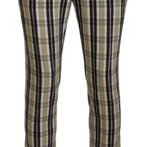 BENCIVENGA Chic Multicolor Checkered Cotton Pants