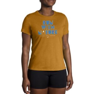 Brooks Distance Short Sleeve 2.0 Str: M (Dame) Orange - T-shirt med reflekser