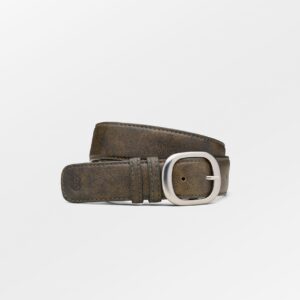 Crushed Wide Leather Belt