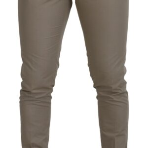 Dolce & Gabbana Beige Bomuld Slim Bukser & Jeans