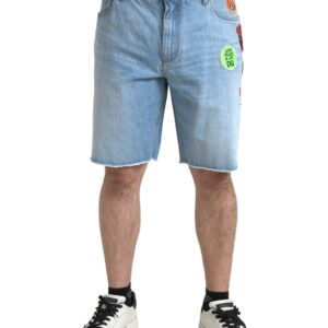 Dolce & Gabbana Blå Bomuld Herre Bermuda Shorts