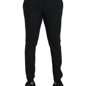 Dolce & Gabbana Black Wool Stretch Men Skinny Pants