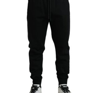 Dolce & Gabbana Elegant Black Jogger Pants - Cotton & Nylon Blend