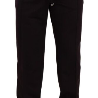 Dolce & Gabbana Elegant Burgundy Cotton Joggers