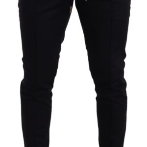 Dolce & Gabbana Elegant Dark Blue Skinny Jogging Pants