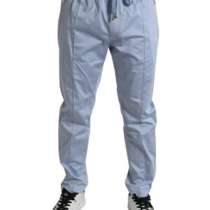 Dolce & Gabbana Elegant Light Blue Jogger Pants for Men