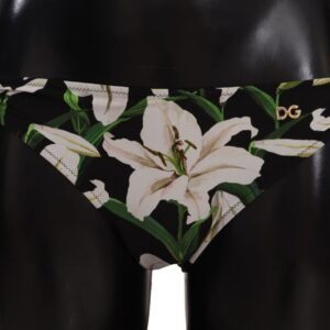 Dolce & Gabbana Elegant Lily-Print Bikini Bottom