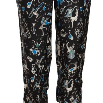 Dolce & Gabbana Elegant Silk Lounge Pants with Unique Print