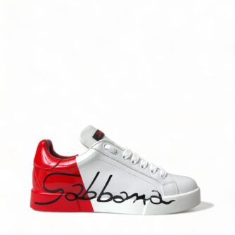 Dolce & Gabbana Hvid Rød Dame Sneakers