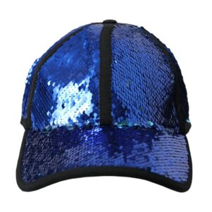 Dolce & Gabbana Royal Blue Sequin Baseball Hat Men