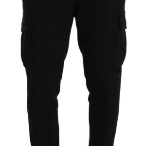 Dolce & Gabbana Sleek Skinny Cargo Pants in Timeless Black