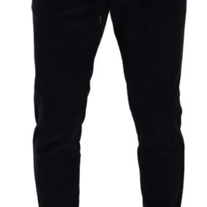 Dolce & Gabbana Slim Fit Luxe Corduroy Pants in Dark Blue