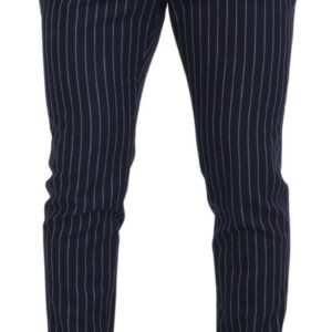 Dolce & Gabbana Sophisticated Blue Wool Blend Trousers