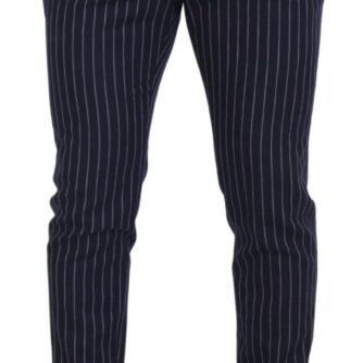 Dolce & Gabbana Sophisticated Blue Wool Blend Trousers