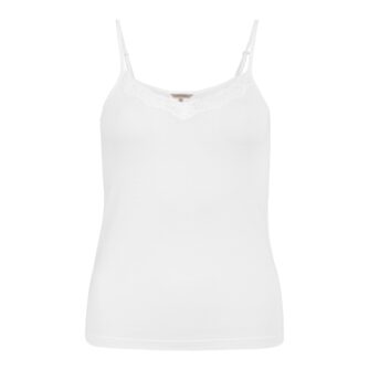 Lady Avenue Silk Jersey Camisole top, hvid, Størrelse: XS, Dame