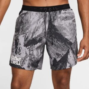 Nike Dri-fit Trail Stride MB 7in Shorts Str: L (Herre) Hvid / Sort - Shorts med Reflekser og Lommer