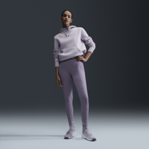 Nike Zenvy-leggings i fuld længde med let støtte og høj talje til kvinder - grå